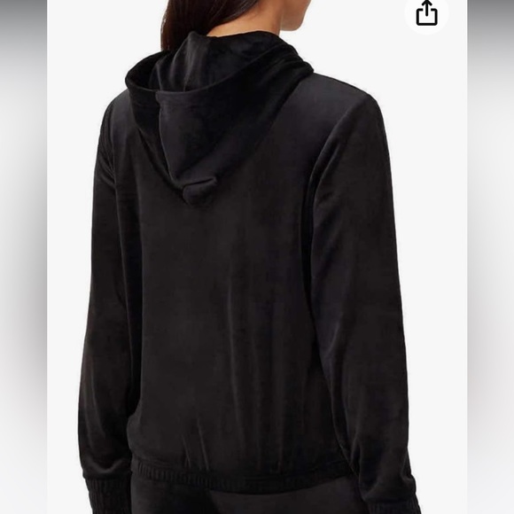 Fila Sport Black Velvet Quarter Zip Hoodie Sz. L - Picture 3 of 12